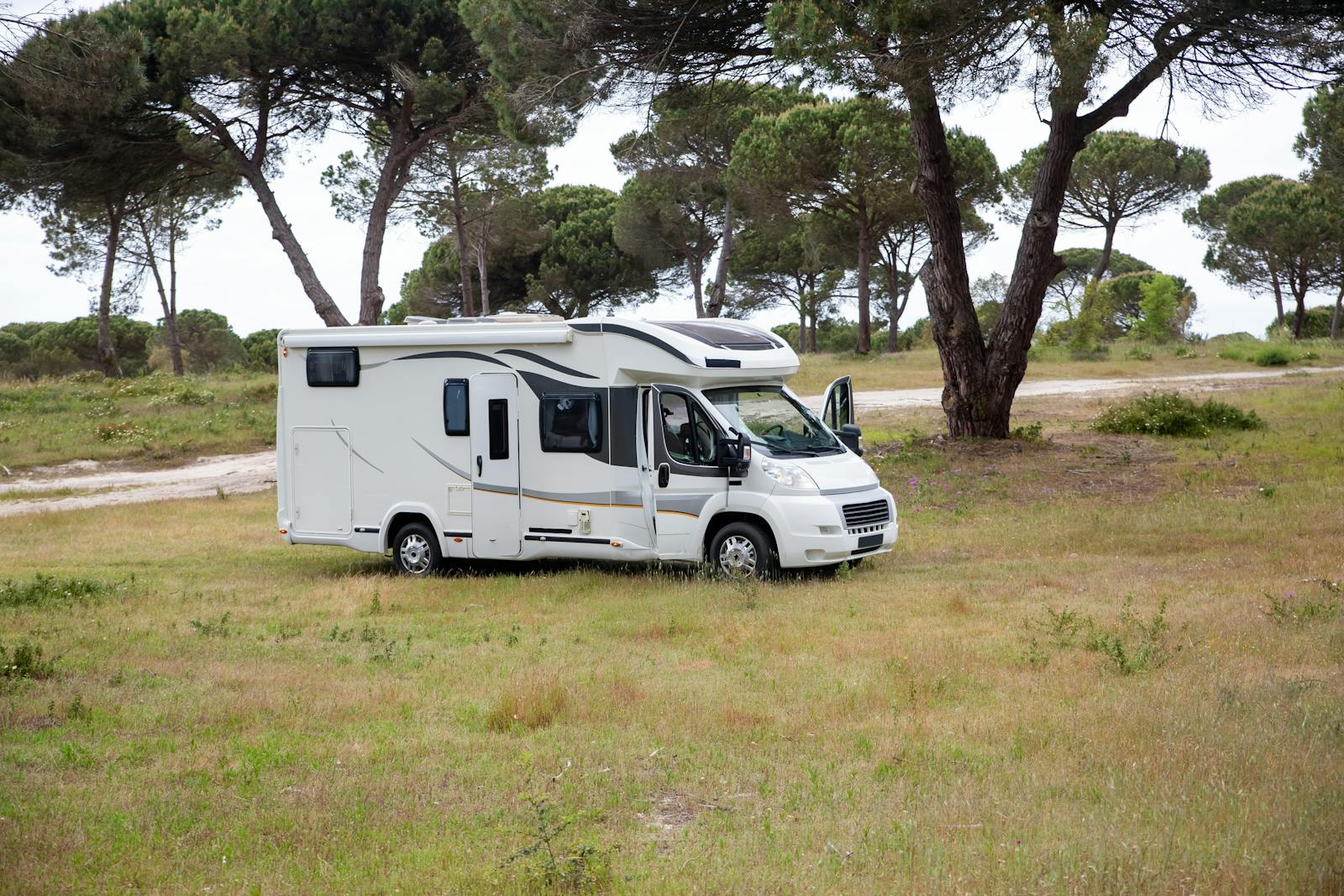 RV Parked on Grass